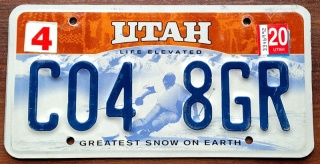 Utah 2020 - tablica z USA
