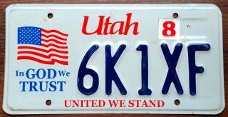 Utah - tablica z USA
