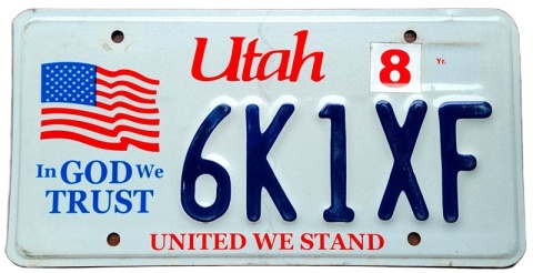 Utah - tablica z USA