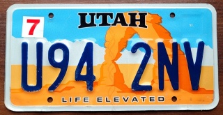 Utah - tablica z USA