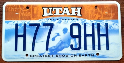 Utah - tablica z USA