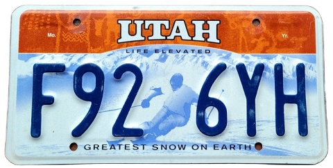 Utah - tablica z USA