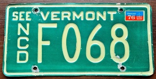 Vermont 1976 - tablica z USA dla