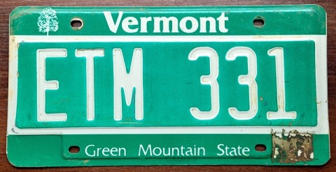 Vermont - tablica z USA