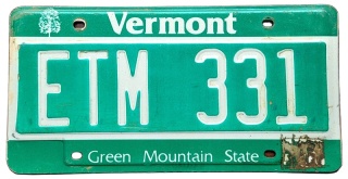 Vermont - tablica z USA