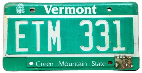 Vermont - tablica z USA