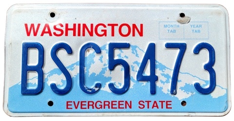 Washington - tablica z USA