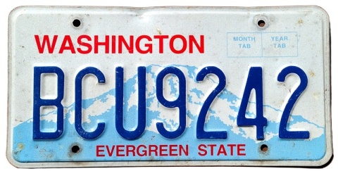 Washington - tablica z USA