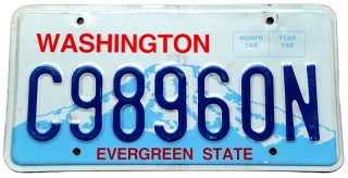 Washington - tablica z USA
