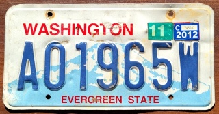 Washingtona 2012 - tablica z USA