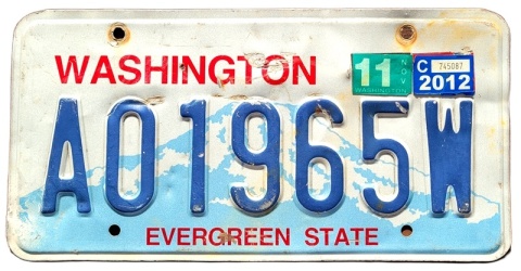 Washingtona 2012 - tablica z USA