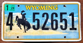 Wyoming 2024 - tablica z USA
