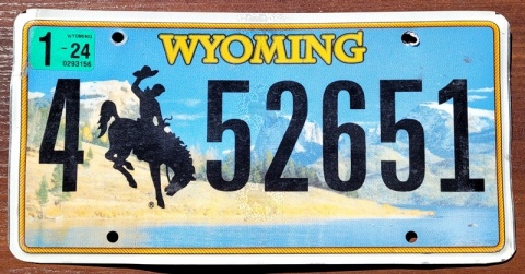 Wyoming 2024 - tablica z USA