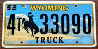 Wyoming - tablica z USA