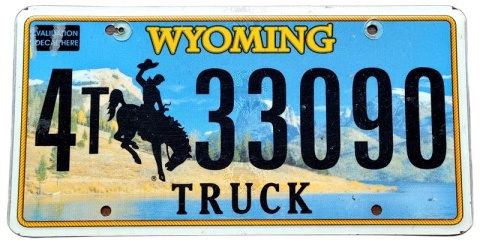 Wyoming - tablica z USA