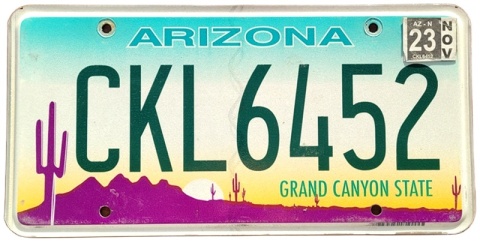Arizona 2023 - tablica z USA