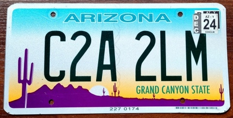 Arizona 2024 - tablica z USA