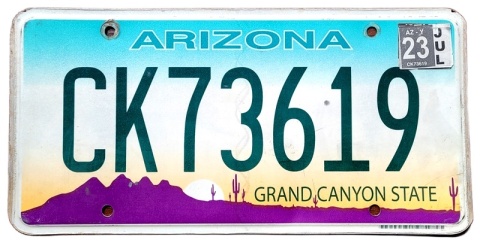 Arizona 2023 - tablica z USA