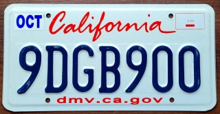 California - tablica z USA