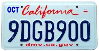 California - tablica z USA