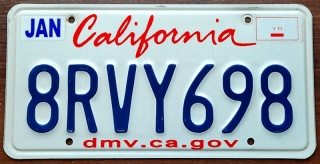 California - tablica z USA