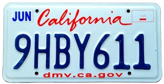California - tablica z USA