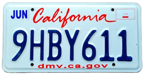 California - tablica z USA