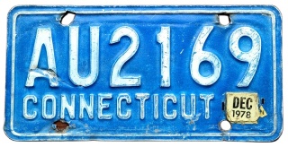 Connecticut 1978 - tablica z USA