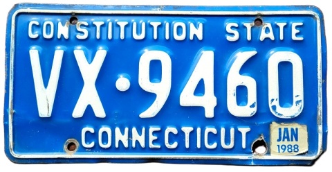 Connecticut 1988 - tablica z USA