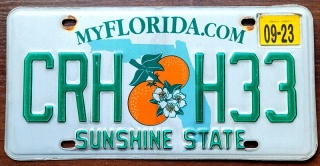 Florida 2023 - tablica z USA