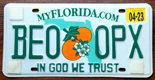 Florida 2023 - tablica z USA