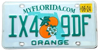 Florida 2024 - tablica z USA