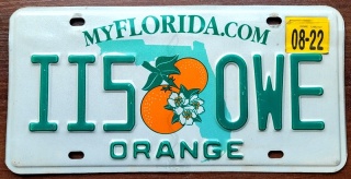 Florida 2022 - tablica z USA