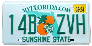 Florida 2024 - tablica z USA