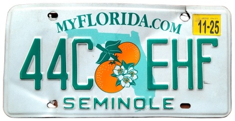 Florida 2025 - tablica z USA