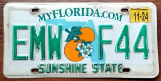 Florida 2024 - tablica z USA