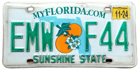 Florida 2024 - tablica z USA