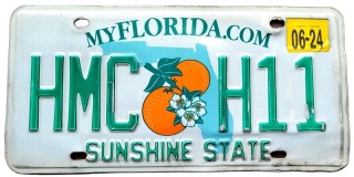 Florida 2024 - tablica z USA
