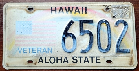Hawaii - Veteran - tablica z USA