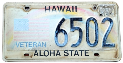 Hawaii - Veteran - tablica z USA