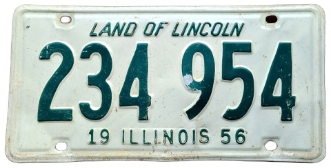 Illinois 1956 - tablica z USA