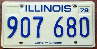 Illinois 1979 - tablica z USA