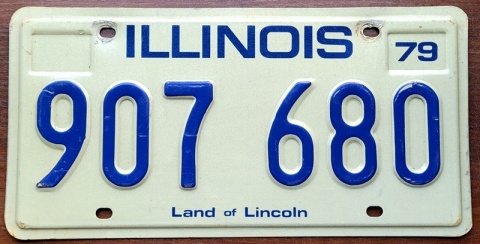 Illinois 1979 - tablica z USA