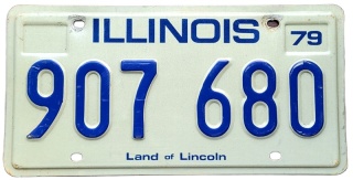 Illinois 1979 - tablica z USA
