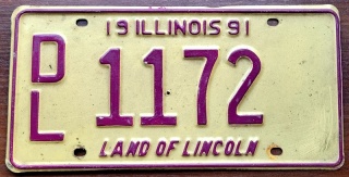Illinois 1991 - tablica z USA