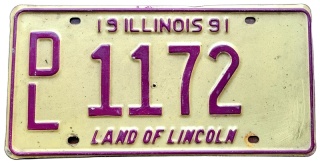 Illinois 1991 - tablica z USA