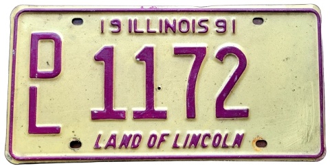 Illinois 1991 - tablica z USA