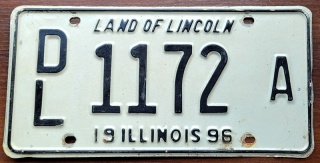 Illinois 1996 - tablica z USA