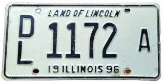 Illinois 1996 - tablica z USA