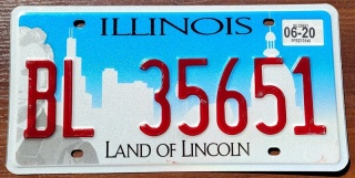 Illinois 2020 - tablica z USA